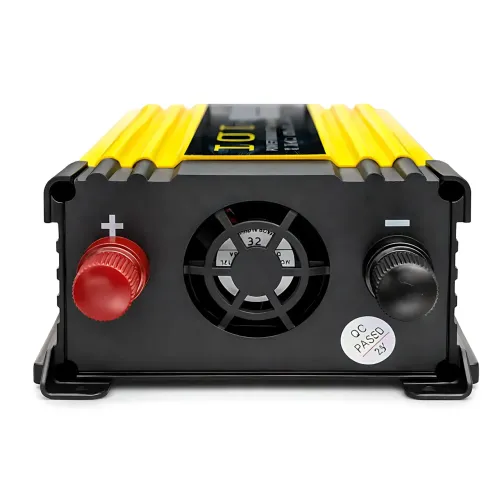 Преобразователь напряжения автомобильный, инвертор UKC KSM 1500W 12V-220V с LCD дисплеем, 2xUSB и защитой, черный с желтым - фото 3