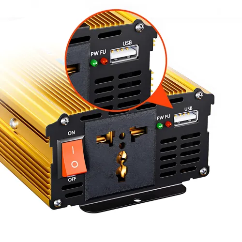 Инвертор автомобильный SSK 12V-220V 2000W, 1000А, преобразователь напряжения 12 в 220 Вольт с USB и функцией зарядки - фото 6