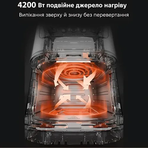 Аэрофритюрница Zepline ZP-109А, 4200 Вт, чаша 12 л с двумя тенами, с силиконовой формой - фото 7
