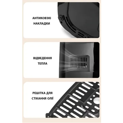 Аэрофритюрница Zepline ZP-109А, 4200 Вт, чаша 12 л с двумя тенами, с силиконовой формой - фото 5