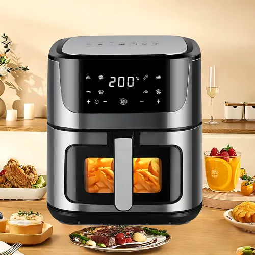 Аэрофритюрница Zepline ZP-109А, 4200 Вт, чаша 12 л с двумя тенами, с силиконовой формой - фото 9