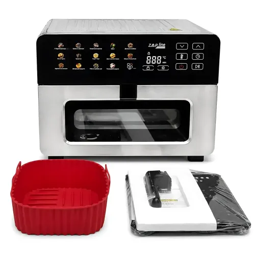 Мощная аэрофритюрница-мультипечь Zepline ZP-00367 АэроШеф Pro 2200 Вт, 15 л (чаша 11 л), 14 программ, 2 ТЭНа, нержавеющая сталь - фото 8
