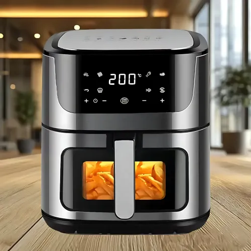 Электрическая аэрофритюрница мультипечь Zepline ZP-127 12.5л, аэрогриль 4000Вт, 2 ТЭНа, сенсорная LED-панель, смотровое окно - фото 7