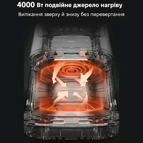 Електрична аерофритюрниця мультипіч Zepline ZP-127 12.5 л, аерогриль 4000 Вт, 2 ТЕНи, сенсорна LED-панель, оглядове вікно - фото 5