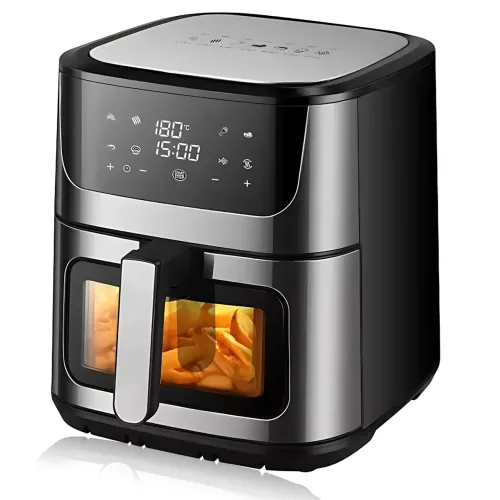 Електрична аерофритюрниця мультипіч Zepline ZP-127 12.5 л, аерогриль 4000 Вт, 2 ТЕНи, сенсорна LED-панель, оглядове вікно - фото 3