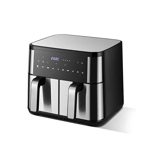 Двойная аэрофритюрница мультипечь Zepline ZP-209 12л, 4000Вт, 2 чаши по 6 л, сенсорное управление, LED дисплей, 9 программ - фото 4