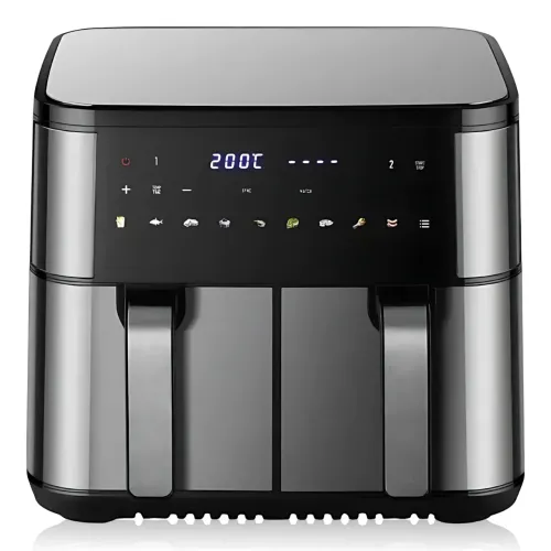 Подвійна аерофритюрниця мультипіч Zepline ZP-209 12 л, 4000 Вт, 2 чаші по 6 л, сенсорне керування, LED дисплей, 9 програм - фото 2