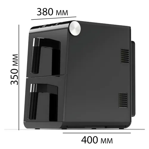 Двойная аэрофритюрница мультипечь Zepline ZP-212 16л (8л + 8л), 4200Вт, 2 чаши - фото 9