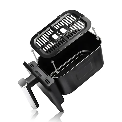 Двойная аэрофритюрница мультипечь Zepline ZP-0218 12л (6л + 6л), 4200Вт, 2 независимые чаши, антипригарное покрытие - фото 7