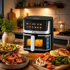 Мультипіч аерофритюрниця Zepline ZP-00351 8 л (чаша 5.5 л), 2200 Вт, 2 ТЕНи, сенсорне керування, 10 програм, антипригарна чаша