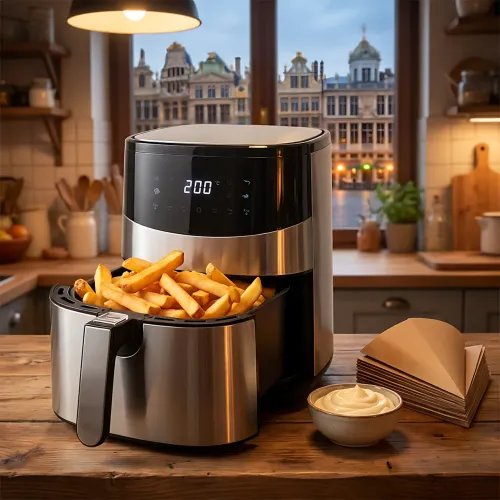 Аерофритюрниця Zepline ZP-00233 6.5 л, 4200 Вт, з двома тенами, 8 програм, силіконова форма
