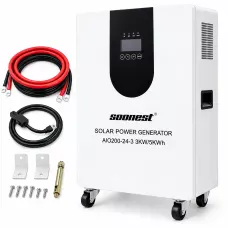Гібридний інвертор All-in-One ESS Soonest 3 кВт / 5.12 кВт·год (25.6V 200Ah, AIO200-24-3)