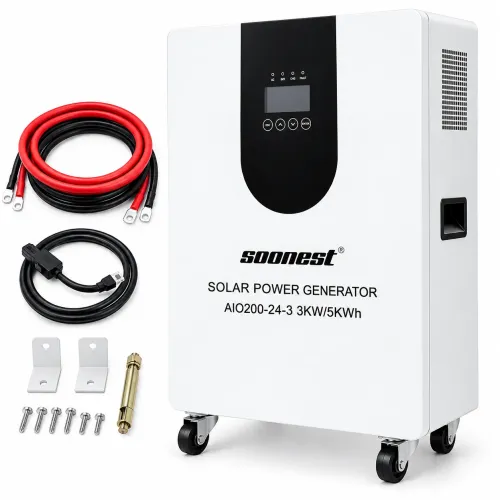 Гібридний інвертор All-in-One ESS Soonest 3 кВт / 5.12 кВт·год (25.6V 200Ah, AIO200-24-3)