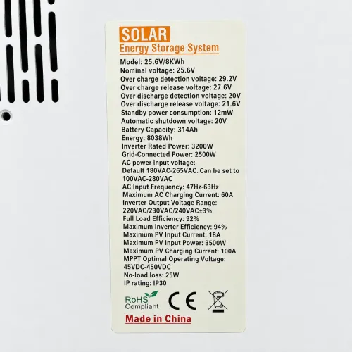 Гібридна зарядна станція All-in-One EiviRAN ES-2432 3.2 кВт / 8.04 кВт·год (25.6V 8038Wh, LiFePO4) - фото 6
