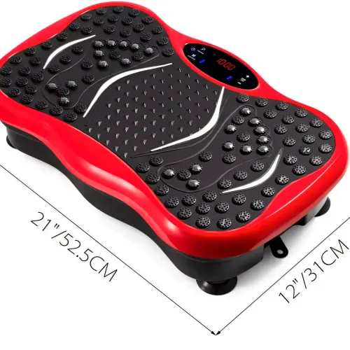 Виброплатформа для похудения и фитнеса S131 Bluetooth (200 Вт, до 150 кг, 99 скоростей, 5 программ, красная) - фото 8