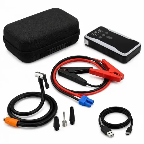 Пускозарядное устройство с компрессором S3 12V 12000mAh 1200A 150 PSI, пусковой бустер для авто, автокомпрессор, Power Bank