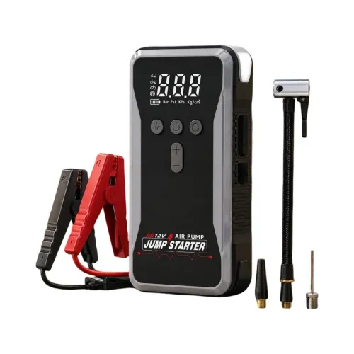 Пускозарядное устройство с компрессором S3 12V 12000mAh 1200A 150 PSI, пусковой бустер для авто, автокомпрессор, Power Bank - фото 3