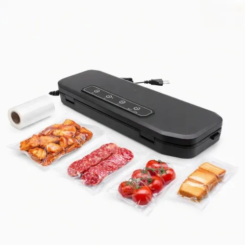 Вакууматор для продуктів побутовий BF-F08 400W (-65 кПа), вакуумний пакувальник з режимами Dry/Wet (Чорний) - фото 3