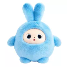 Интерактивная мягкая игрушка с искусственным интеллектом AITOYS Зайчик BB1882F-89 (Синяя), умный AI-робот с LED-глазами и Wi-Fi