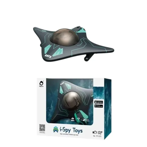 Радиоуправляемый катер-скат с подводной Wi-Fi камерой i-Spy Toys RAYS 777-273, лодка-шпион FPV с управлением с телефона - фото 8