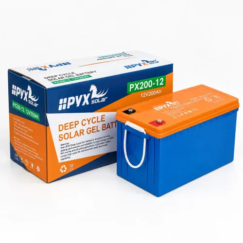Тяговой гелевый аккумулятор 12V 200Ah HPYX Solar PX200-12 (2.4 кВт·ч) Deep Cycle GEL для инвертора котла и ИБП