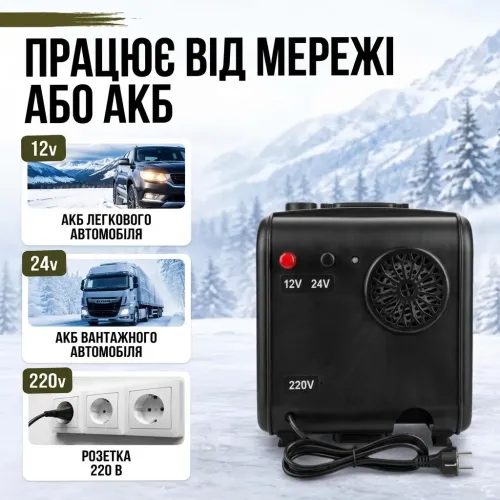 Автономний дизельний обігрівач ALFARID 8 кВт (12V/24V/220V) на 4 сопла Камуфляж моноблок з пультом ДК та LCD дисплеєм - фото 8