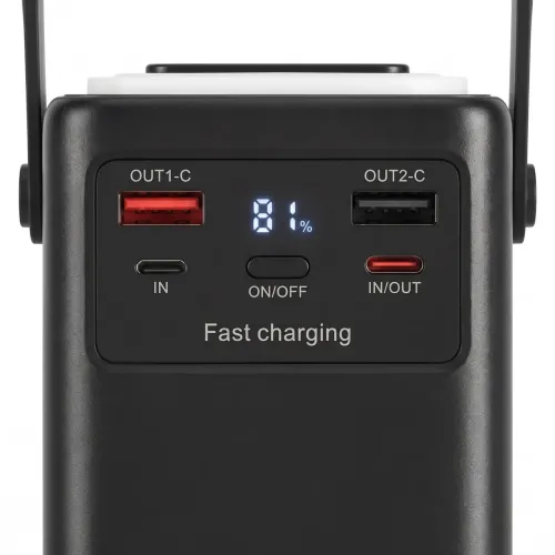 Повербанк 100000 mAh Hoco J90A 22.5W с фонарем и 4 встроенными кабелями быстрая зарядка QC3.0/PD павербанк - фото 7