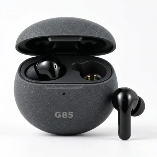 Беспроводные вакуумные наушники G85 TWS Bluetooth 5.4 с микрофоном и зарядным кейсом, черные - фото 8