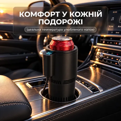 Автомобільний підсклянник з охолодженням і підігрівом 12V DT-1242 від прикурювача - фото 6