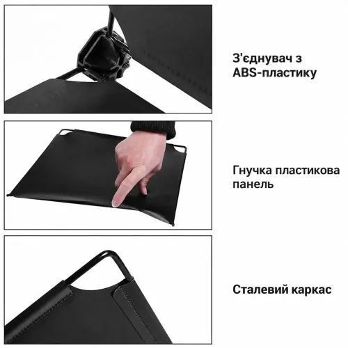 Складной модульный шкаф для одежды Storage Cube Cabinet (DT-1570) со штангой, черный - фото 4