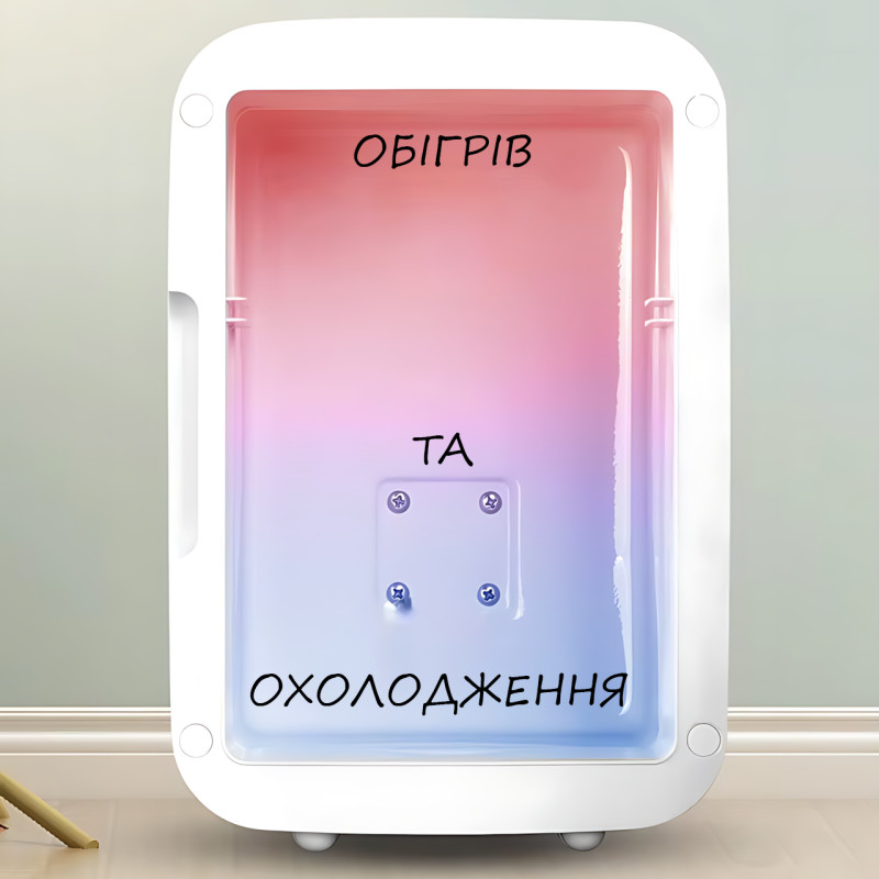 Автомобильный мини холодильник с зеркалом объемом 4 л, охлаждение и обогрев от прикуривателя и сети 220Вт фото - 8