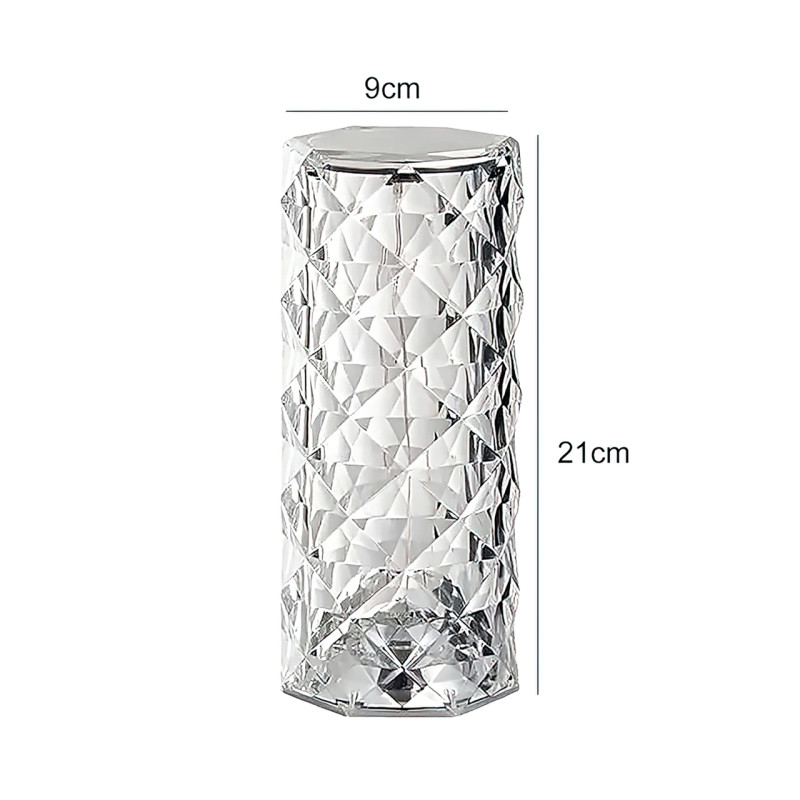 Настольная RGB лампа Crystal Rose Ambience, аккумуляторная, 5 Вт, 10 часов на одном заряде, 4 режима яркости фото - 2
