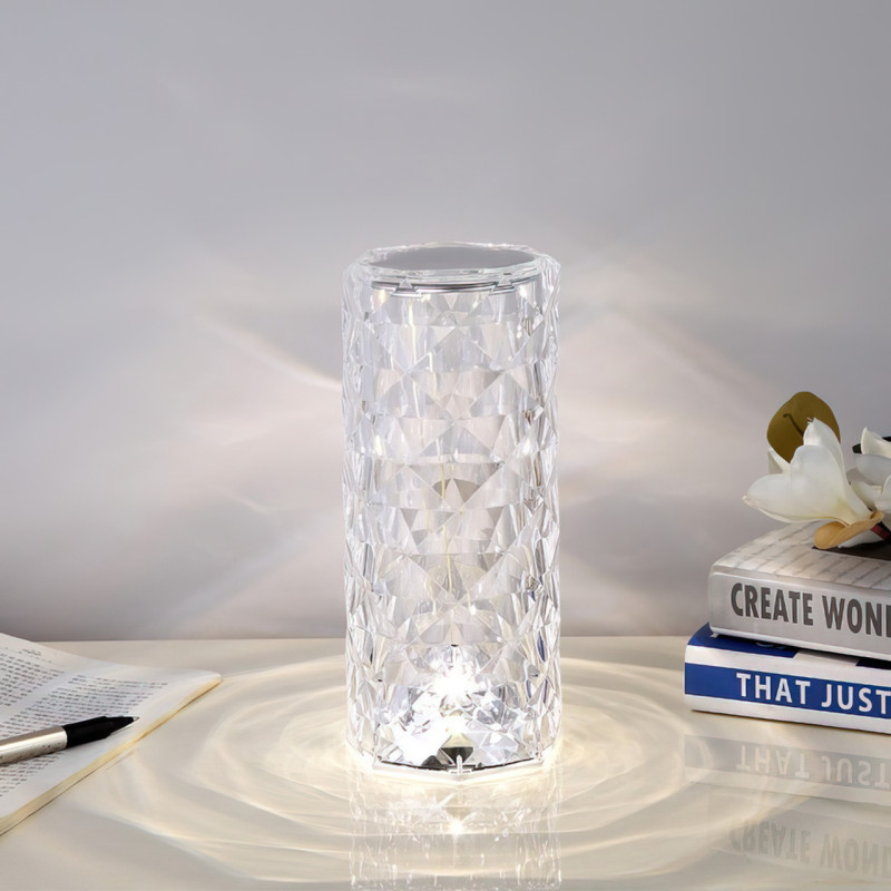 Настольная RGB лампа Crystal Rose Ambience, аккумуляторная, 5 Вт, 10 часов на одном заряде, 4 режима яркости фото - 3