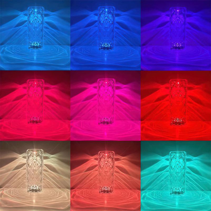 Настольная RGB лампа Crystal Rose Ambience, аккумуляторная, 5 Вт, 10 часов на одном заряде, 4 режима яркости фото - 10