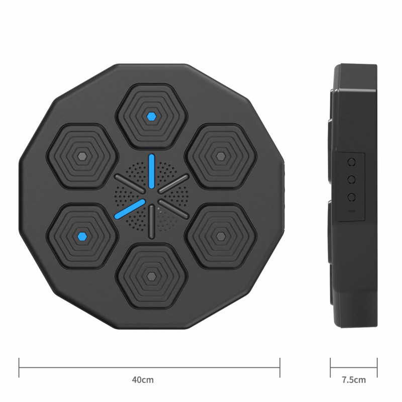 Музыкальная интеллектуальная боксерская панель тренажер с LED подсветкой, Bluetooth, 40х40х7.5 см фото - 8