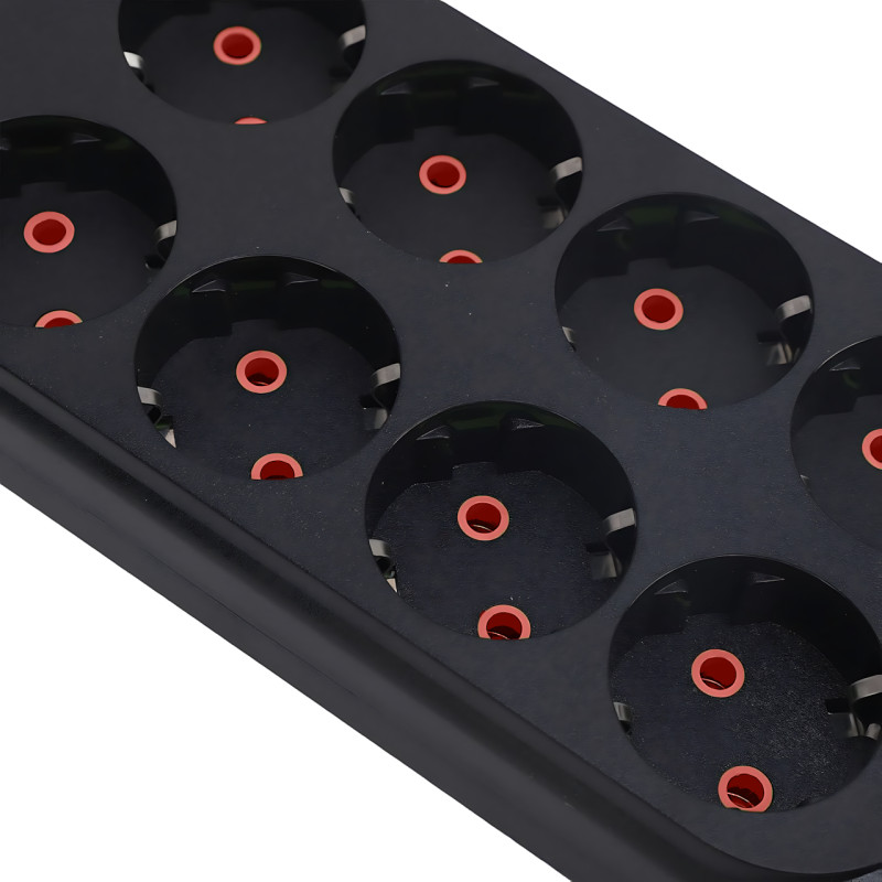 Сетевой фильтр - удлинитель 006 High Power 3250W / 3500W, 10 евро розеток + 4 USB (3&times;USB-A + USB-C PD 20W), быстрая зарядка QC фото - 6