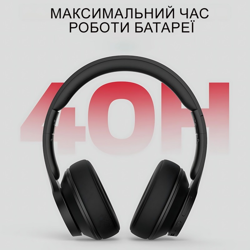 Накладные Bluetooth-наушники Monster Mission 100 с активным шумоподавлением, игровая гарнитура, черный фото - 7