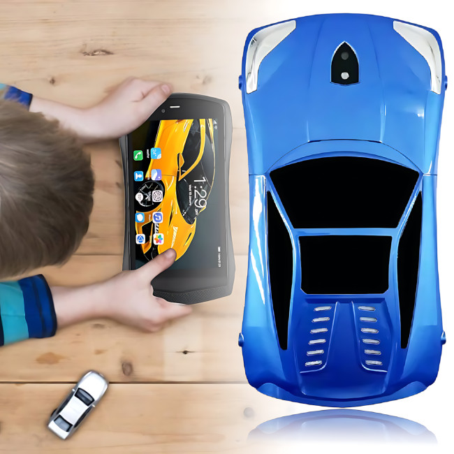 Kidiby Kids F1 – детский планшет в форме машинки с IPS экраном 7 дюймов, поддержкой SIM-карты и ОС Android 7.0 Синий