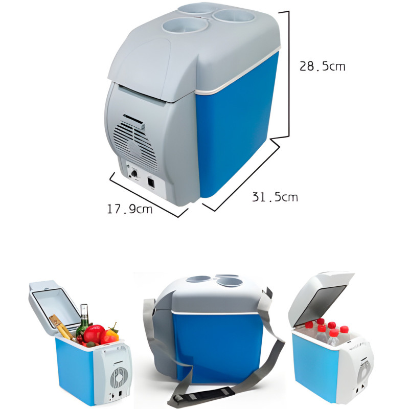 Портативный автохолодильник от прикуривателя 12V Portable Electronic Fridge Freezer PF-7535 на 7.5 л фото - 8