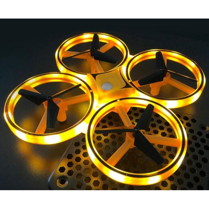 Квадрокоптер Tracker Drone LED ZF04 , управління жестами руки, LED підсвічування, з годинником фото - 5
