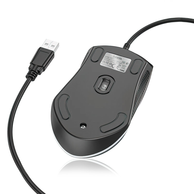 Ігрова комп'ютерна миша Hoco GM19 з RGB-підсвіткою, дротова, 1000 DPI, 3 кнопки фото - 13