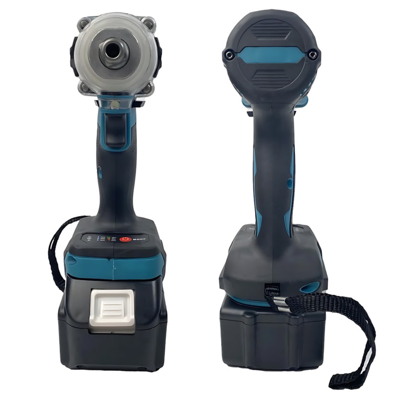 Гайковёрт аккумуляторный DTW301 48V 5.0Ач, 300 Нм, бесщёточный, 3 режима, 2 АКБ, трещотка, набор насадок, кейс фото - 4