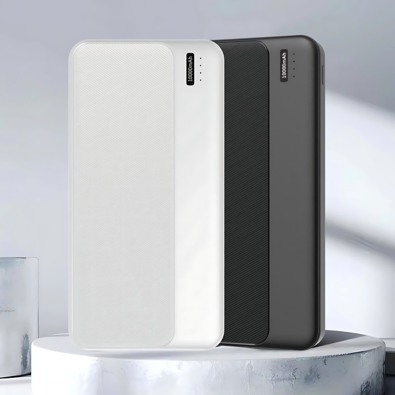Повербанк РВ-01А, портативний зарядний, зовнішній акумулятор Power Bank 10000 mAh, 2 usb + type-c, 2.1 A, чорний фото - 10