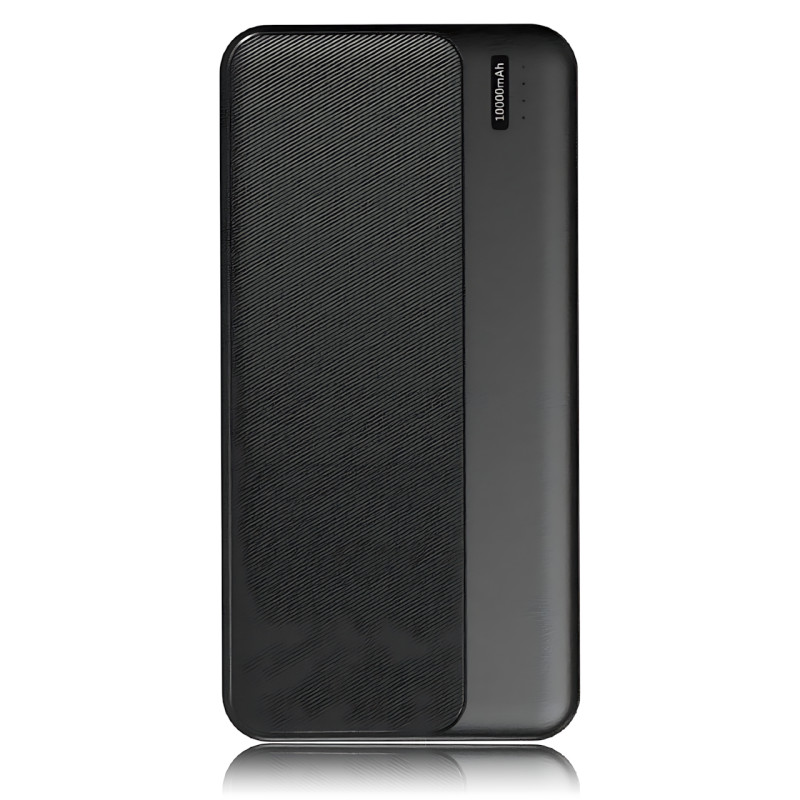Повербанк РВ-01А, портативний зарядний, зовнішній акумулятор Power Bank 10000 mAh, 2 usb + type-c, 2.1 A, чорний фото - 2