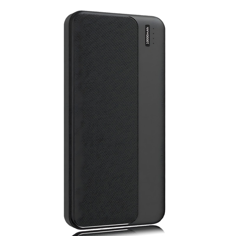 Повербанк РВ-01А, портативний зарядний, зовнішній акумулятор Power Bank 10000 mAh, 2 usb + type-c, 2.1 A, чорний фото - 3