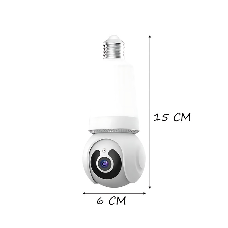 Wi-Fi камера в патрон E27, камера Panda Eyes Q26 з датчиком руху, лампою, нічним зніманням і мікрофоном фото - 9