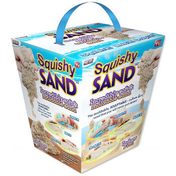 Набір 4 в 1 дитячий кінетичний пісок Squishy SAND, 3 форми