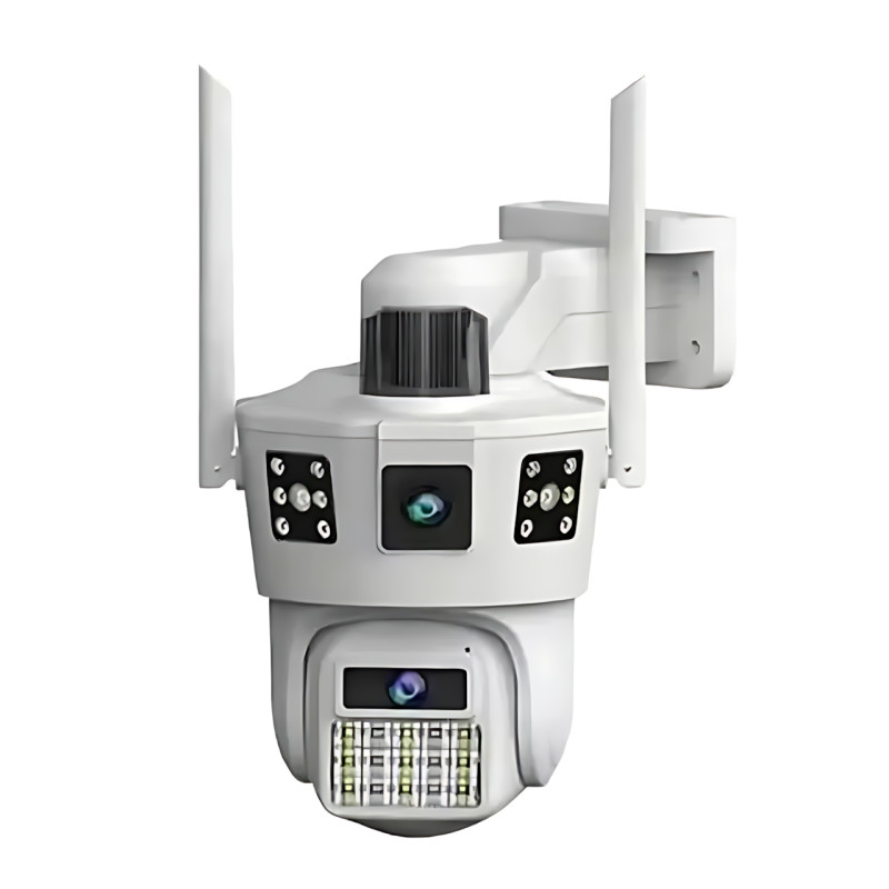 Уличная Wi-Fi камера видеонаблюдения 12 Мп SD 39 с поворотом и ночным видением, с 2 линзами и 4G фото - 2