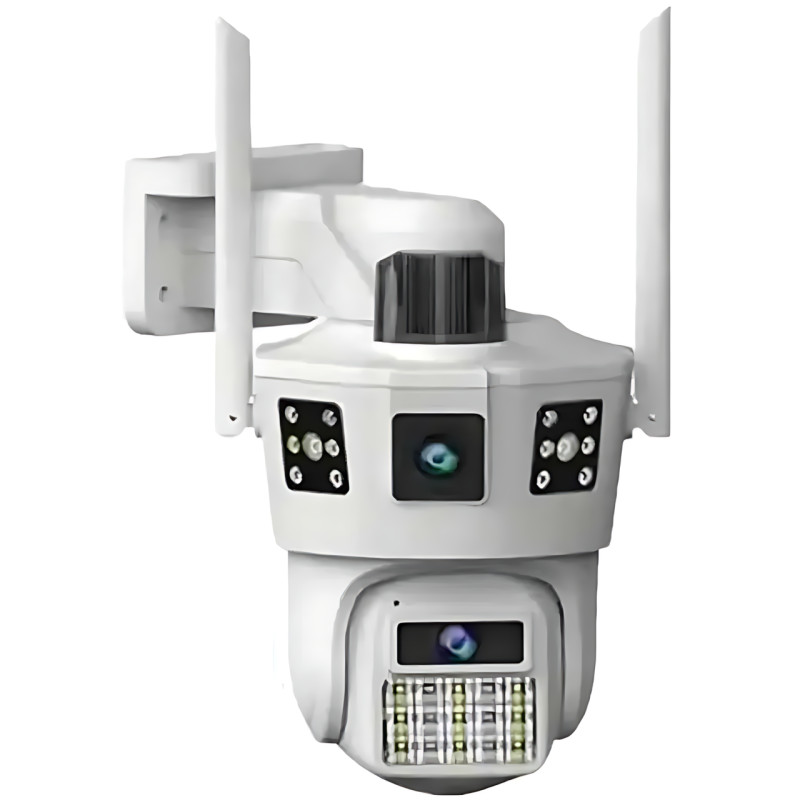 Уличная Wi-Fi камера видеонаблюдения 12 Мп SD 39 с поворотом и ночным видением, с 2 линзами и 4G фото - 3