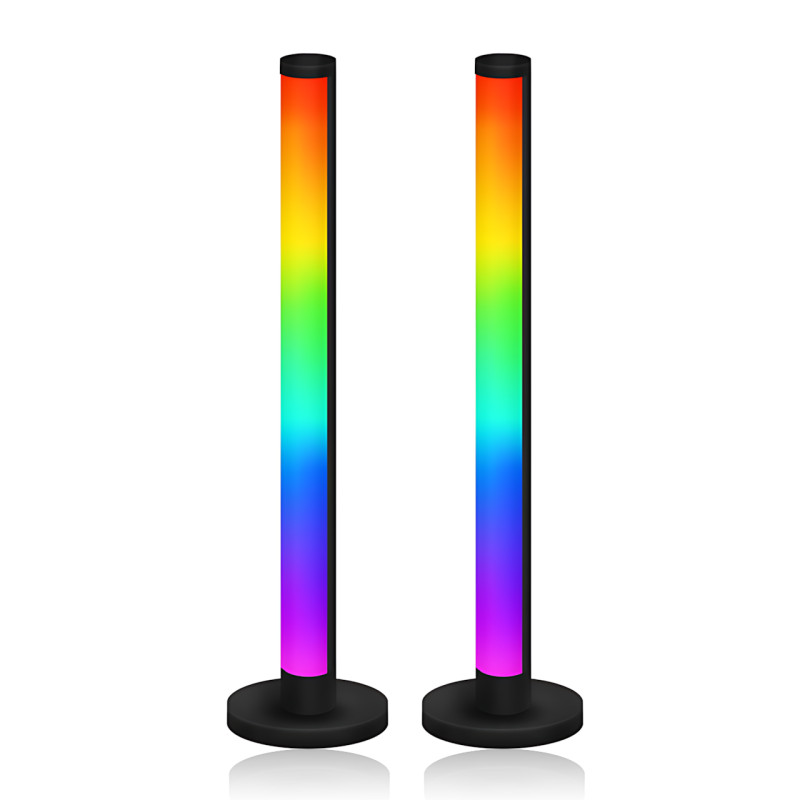 Настольный атмосферный RGB светильник USB MA767, 2 LED RGBIC панели, умное управление с телефона и пульта, синхронизация с музыкой фото - 2